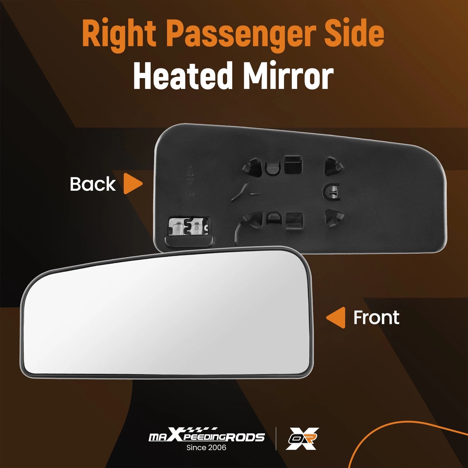Heated Passenger Right Side Mirror Glass for Ford F-150 2015–2021, 250, 350, 450