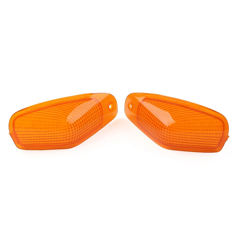 2X Amber Front Turn Signal Indicator Lens for Kawasaki ZZR400 ZZR600 (1993–2008)