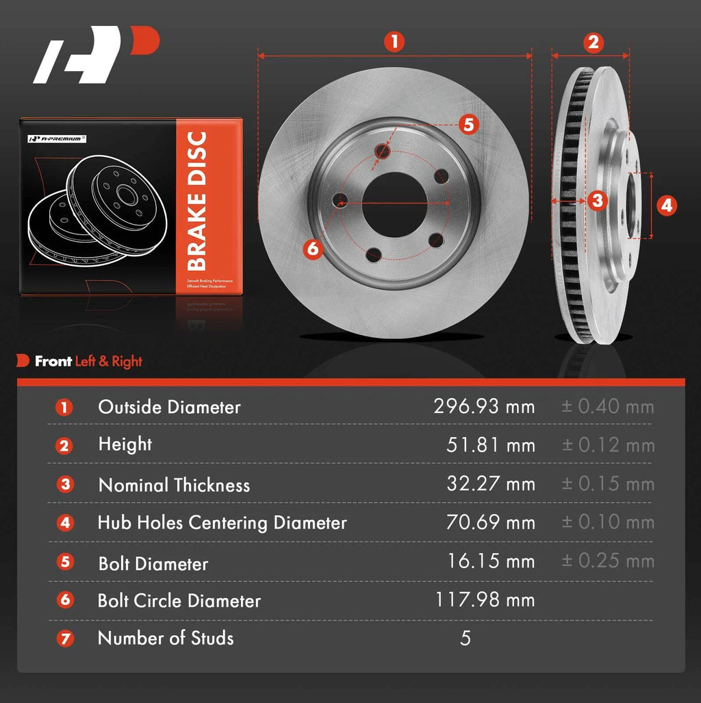 Front Disc Brake Rotors for Buick LaCrosse Allure (2005-2009)