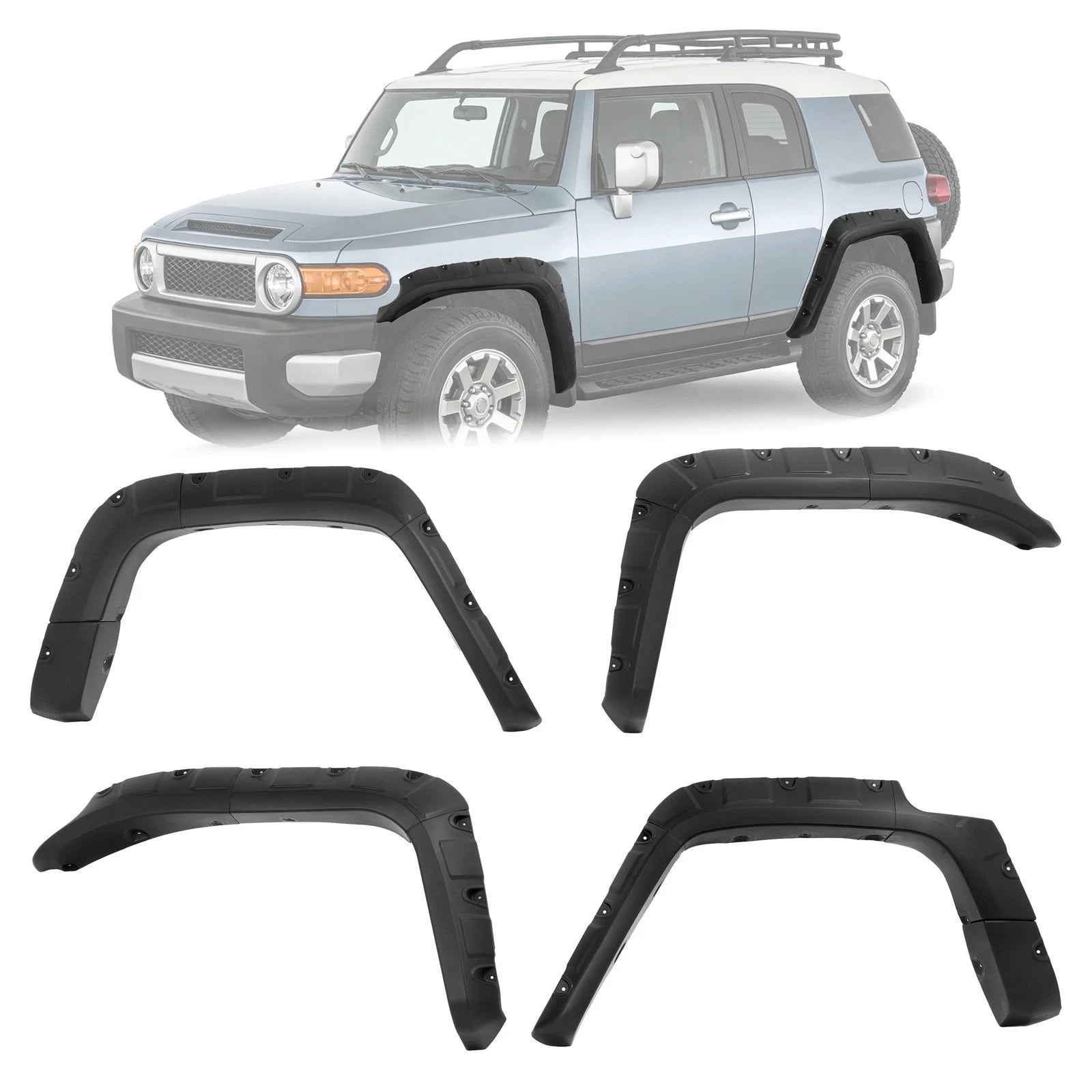 Pocket Rivet Fender Flares Kit for Toyota FJ Cruiser (2007–2015)
