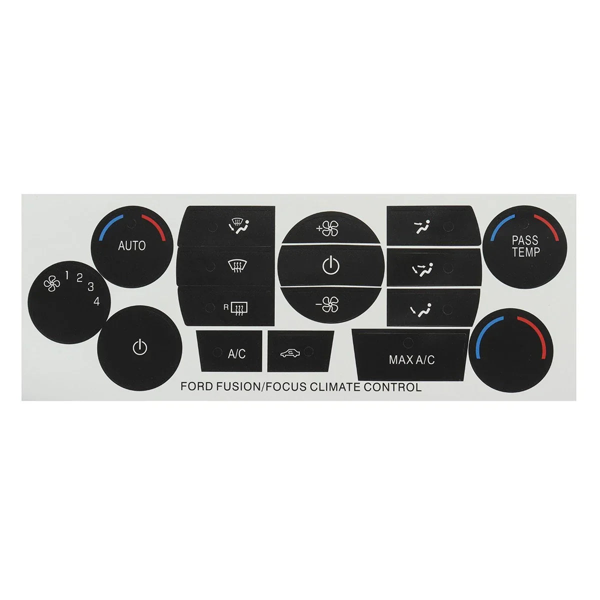 Heater AC Climate Control Button Decal for Ford Escape Fusion