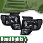 Set of 2 Smoke Lens Tail Lights for Ford F150 (2009–2014)