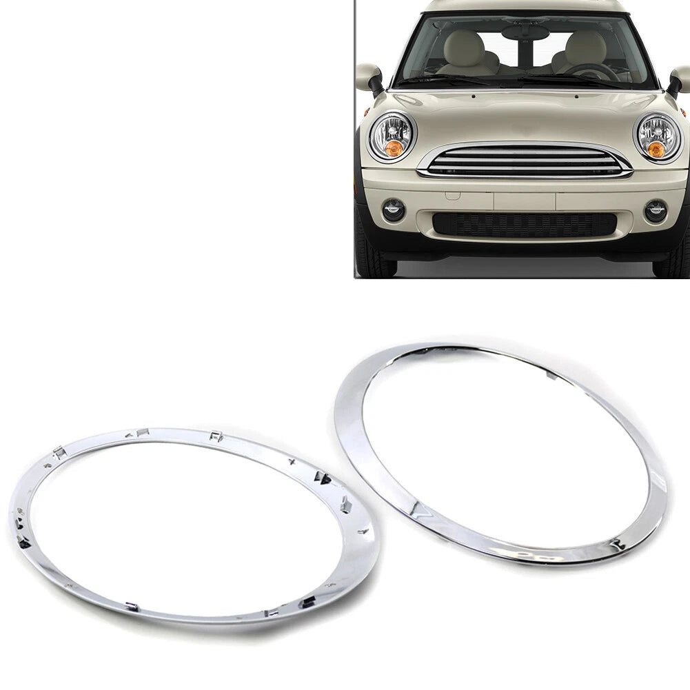 1 Pair Chrome Headlight Trim Ring for BMW Mini R55 R56 R57 R58 R59