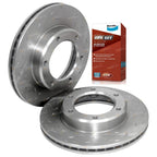 Front Dimpled Slotted Disc Rotor Brake Pads for Toyota 80 Series (1990–1998)