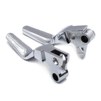 Chrome Smooth Shorty Wide Brake Levers for Harley XL/Dyna/Softail (1996–2014)