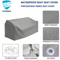 Waterproof Pontoon Lounge Seat Chair Cover 23"D x 60"W x 30"H Grey