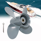 Set of 4 Blades Boat Propeller 9 1/4x11 for Honda Yamaha Outboard (8-20HP) 8 Spline