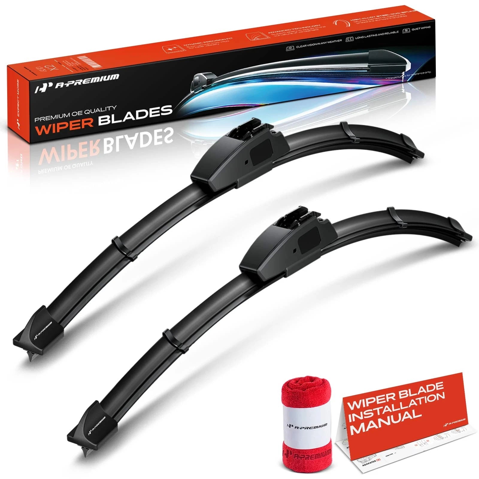 2X Front Windshield Wiper Blades for Jeep Wrangler (2007–2017)