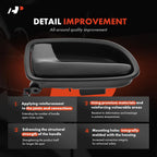 Rear Left Black Plastic Interior Door Handle for Kia Rio (2002-2005)