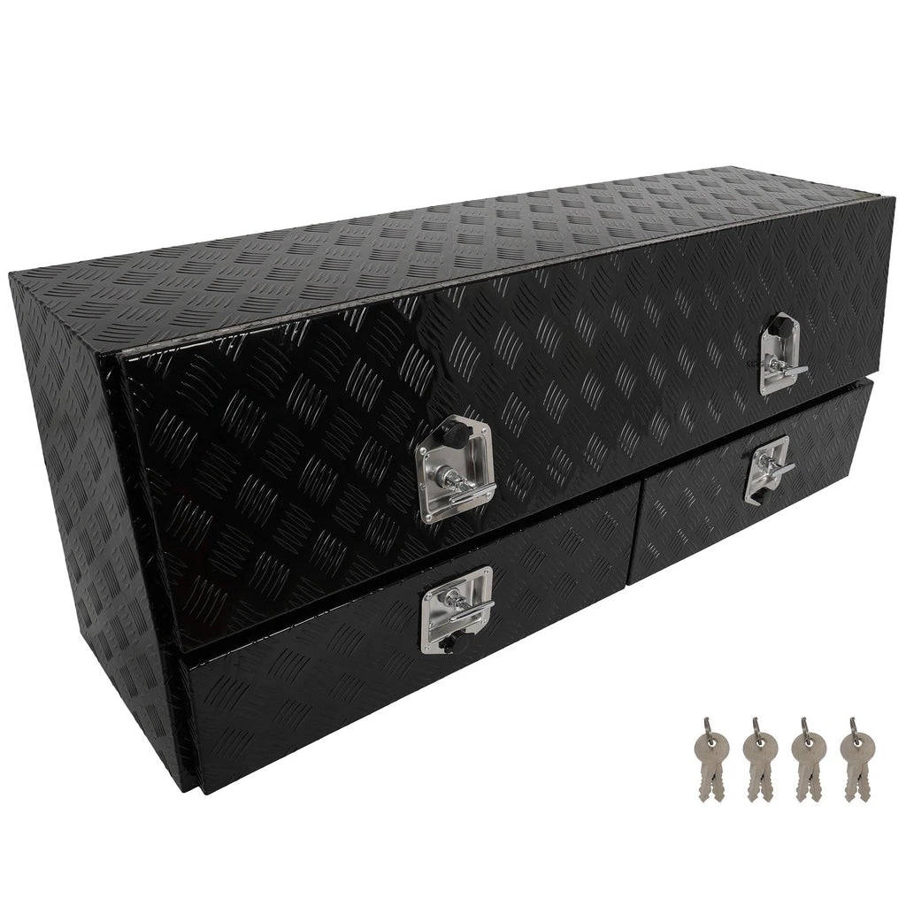 Set of 2 Aluminum Storage Tool Boxes for Truck