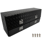 Set of 2 Aluminum Storage Tool Boxes for Truck