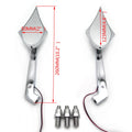 LED Turn Signal Spike Diamond Mirror for Yamaha Cruiser Royal Star (All Years)