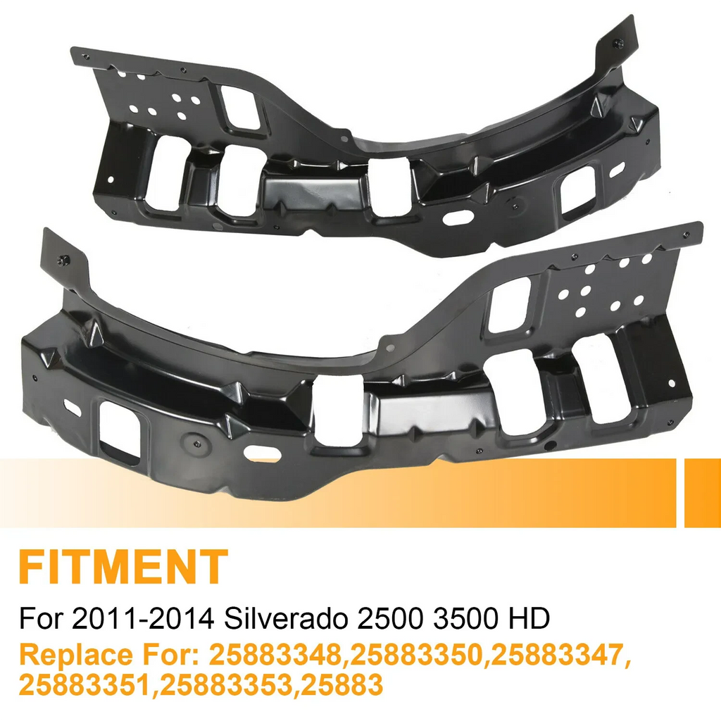 Set of 6 Front Bumper Impact Brackets for Silverado 2500HD 3500HD (2011–2014)