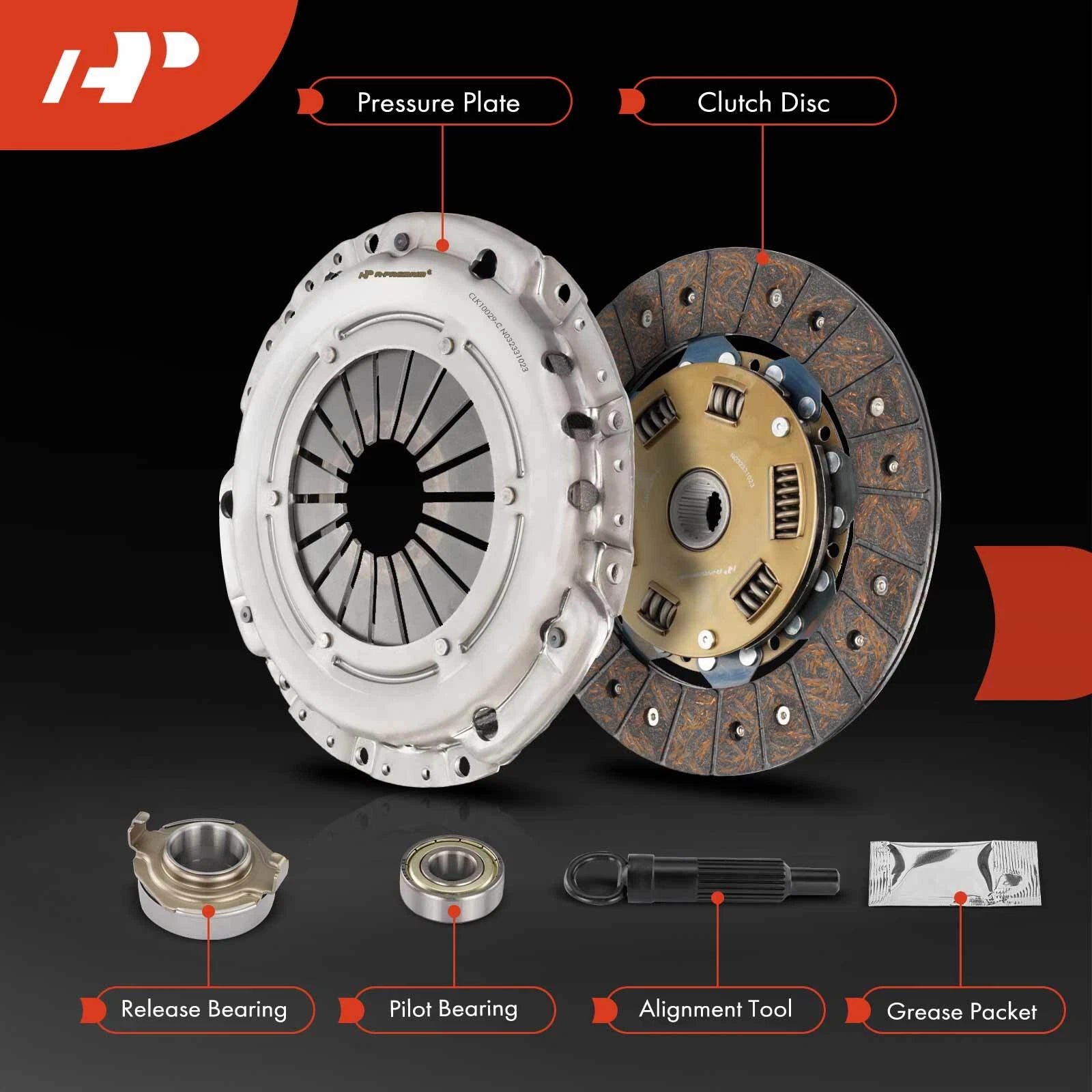 Clutch Kit for Ford Escort, Probe, Mazda B2000, Protege, 323, Mercury