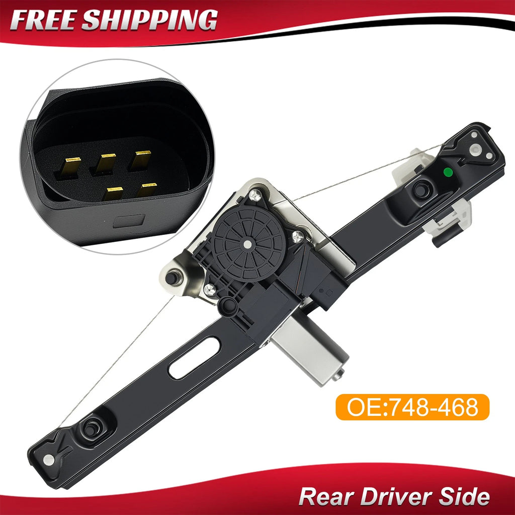 Rear Driver Side Power Window Regulator with Motor for BMW 328i M3 330i (2006–2012)