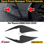 2X Carbon Look ABS Front Bumper Air Outlet Cover Trim for Toyota GR86 (2022–2025)