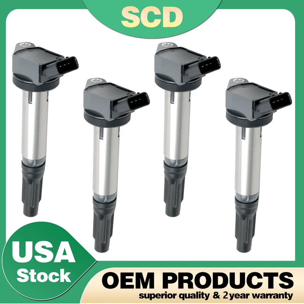 Set of 4 Ignition Coils for Toyota Avalon Camry Sienna RAV4 Lexus ES350 (2005–2018) UF487
