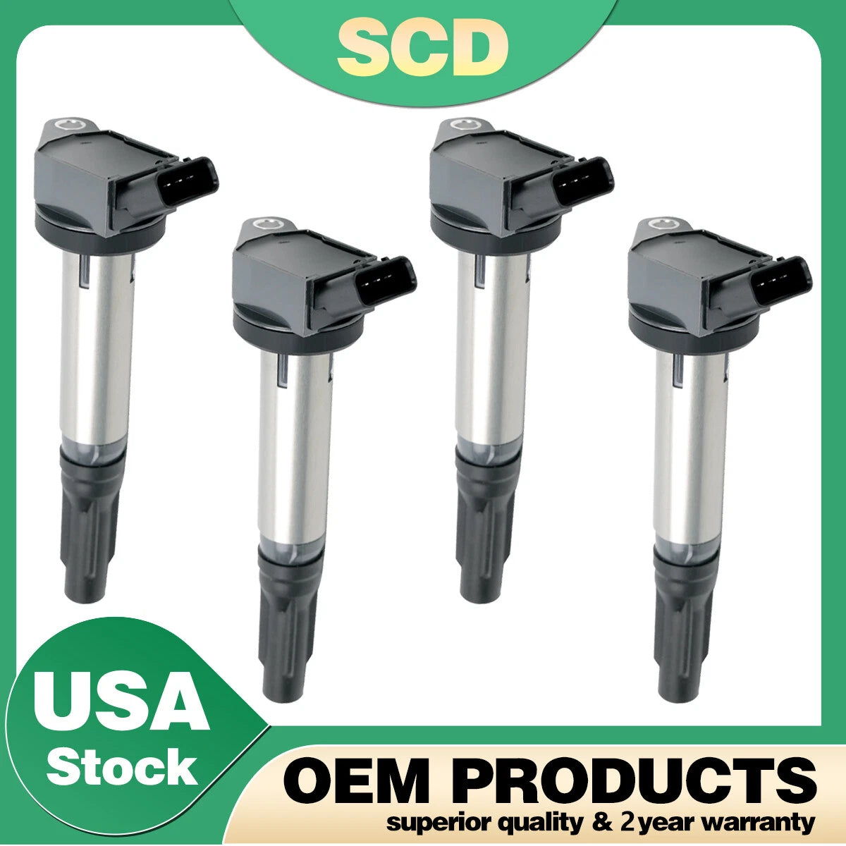 Set of 4 Ignition Coils for Toyota Avalon Camry Sienna RAV4 Lexus ES350 (2005–2018) UF487