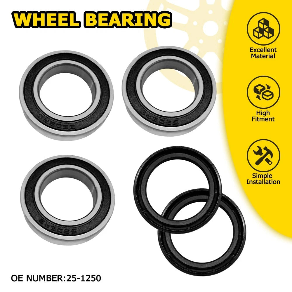 Rear Wheel Bearings Seals Kit for Honda CR125R CRF450X Suzuki RMX450 RMZ250