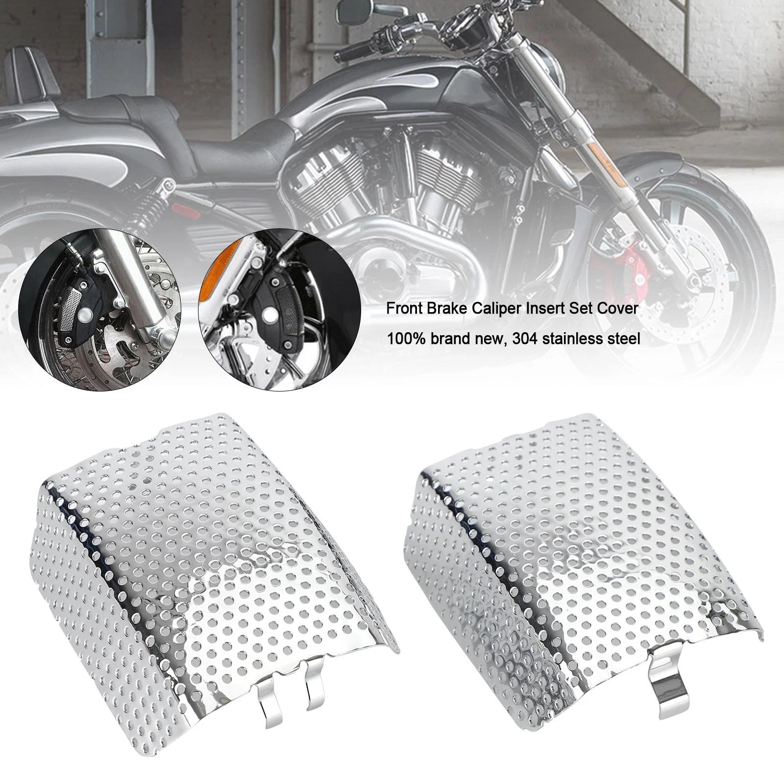 Set of 2 Front Brake Caliper Insert Covers for Harley Touring V-Rod (2005)