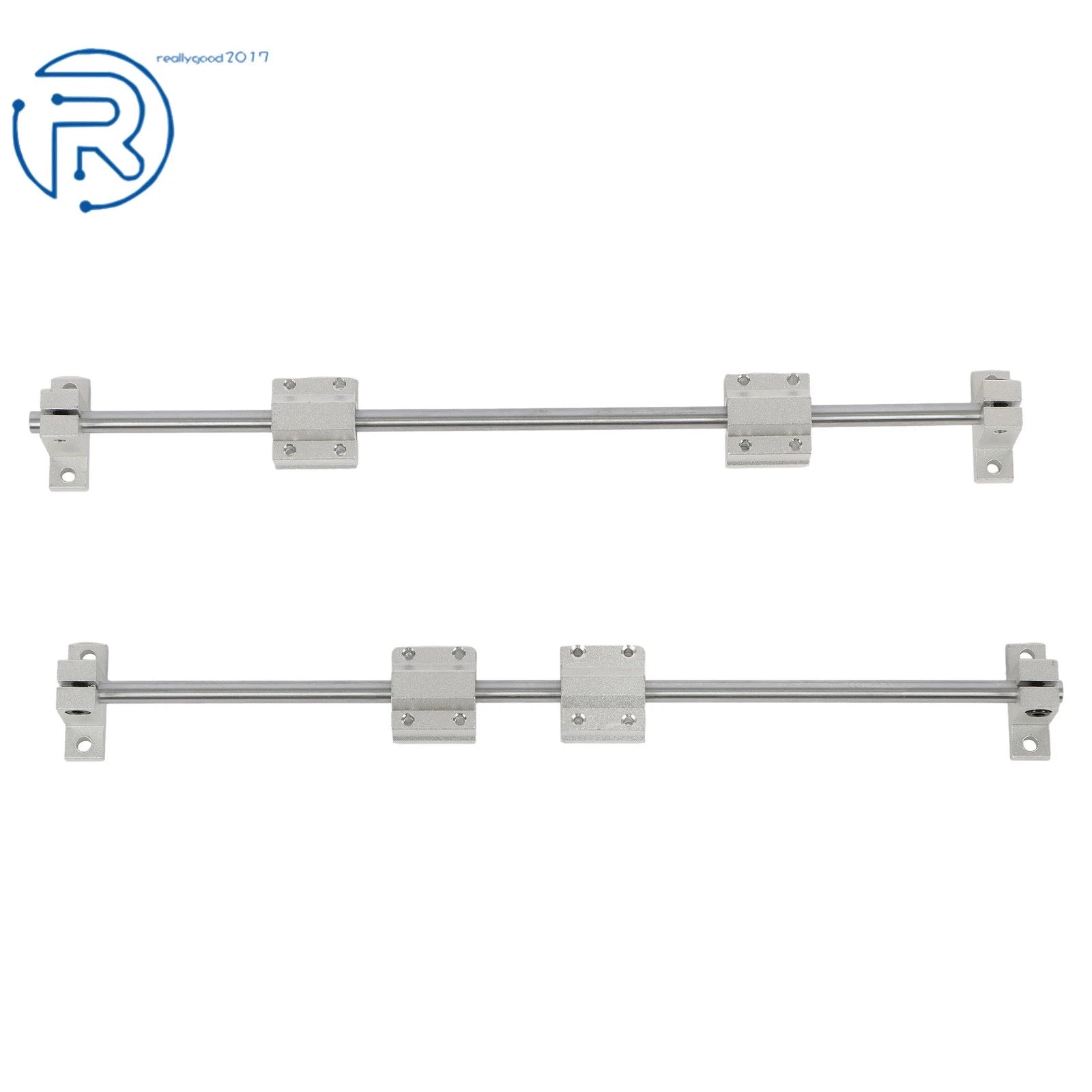 2Pcs 8mm Linear Motion Rail Shaft w/ 4 SCS8UU Bearings & SK8 Support