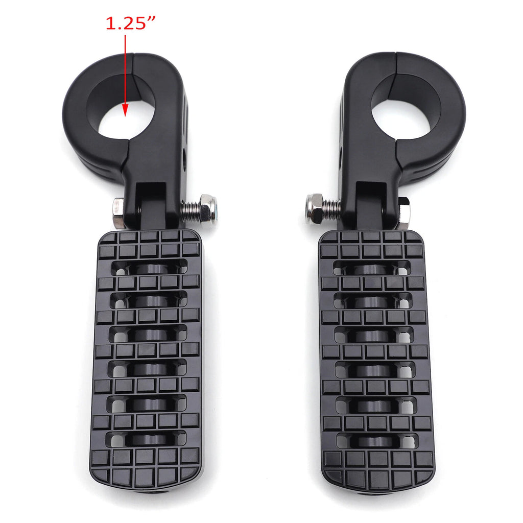 Black Racing Dominator CNC Footpeg w/ 1.25" P-Clamp for Yamaha Roadstar