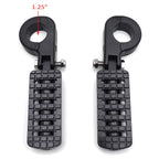 Black Racing Dominator CNC Footpeg w/ 1.25" P-Clamp for Yamaha Roadstar