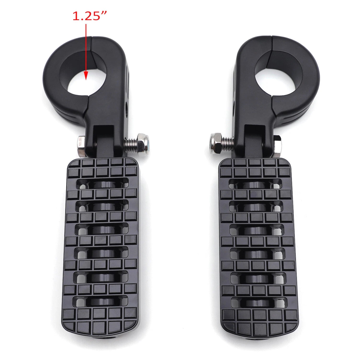Black Racing Dominator CNC Footpeg w/ 1.25" P-Clamp for Yamaha Roadstar