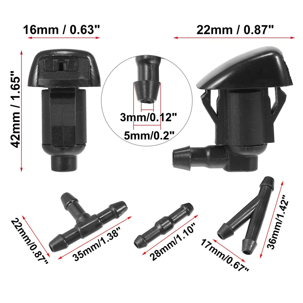 Set of 4 Front Windshield Washer Nozzles for Toyota Solara (2000–2008) 85381-AE020