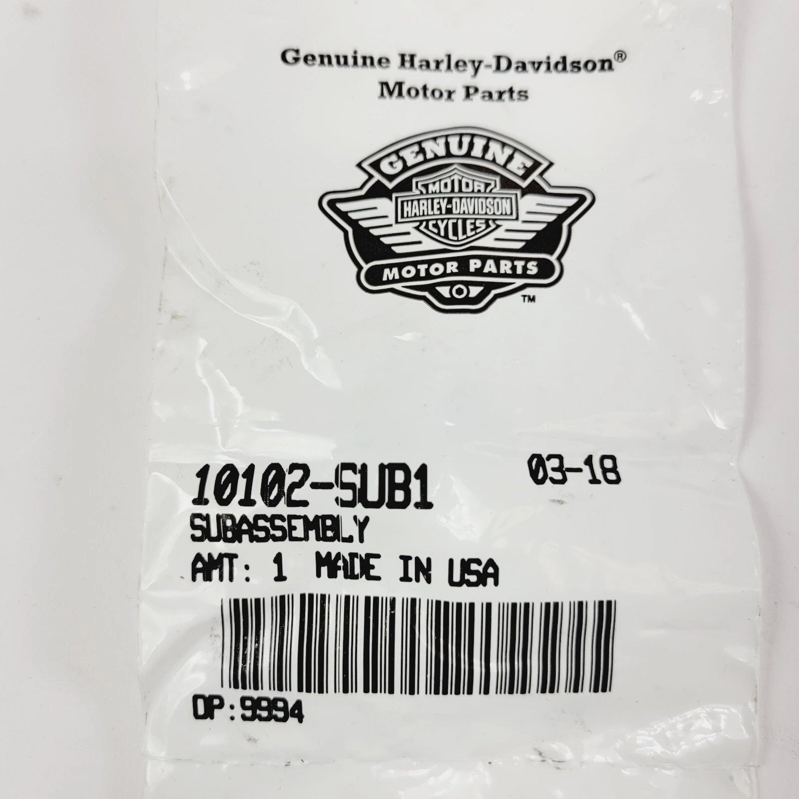 Subassembly 10102-SUB1 for Harley-Davidson