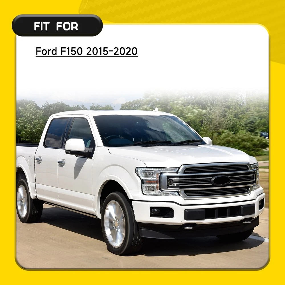 Carbon Fiber Interior Door Handle Panel Cover Trim for Ford F150 (2015–2020)