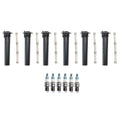Set of 6 Denso Iridium Power Spark Plugs & Coil Boots for Ford Escape Taurus (V6)