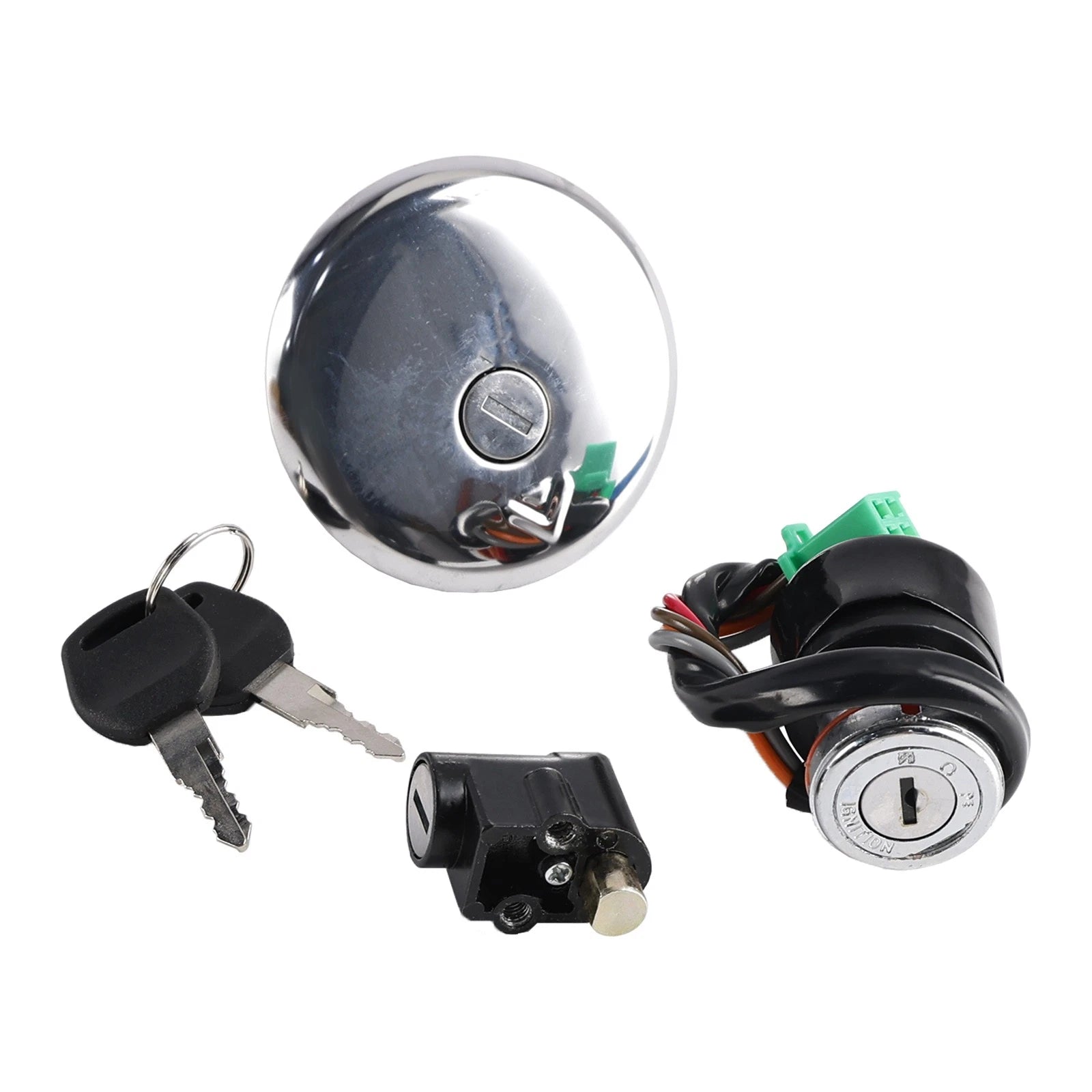 Ignition Switch Lock & Gas Cap Key Set for Suzuki GN125 (1982–2001)