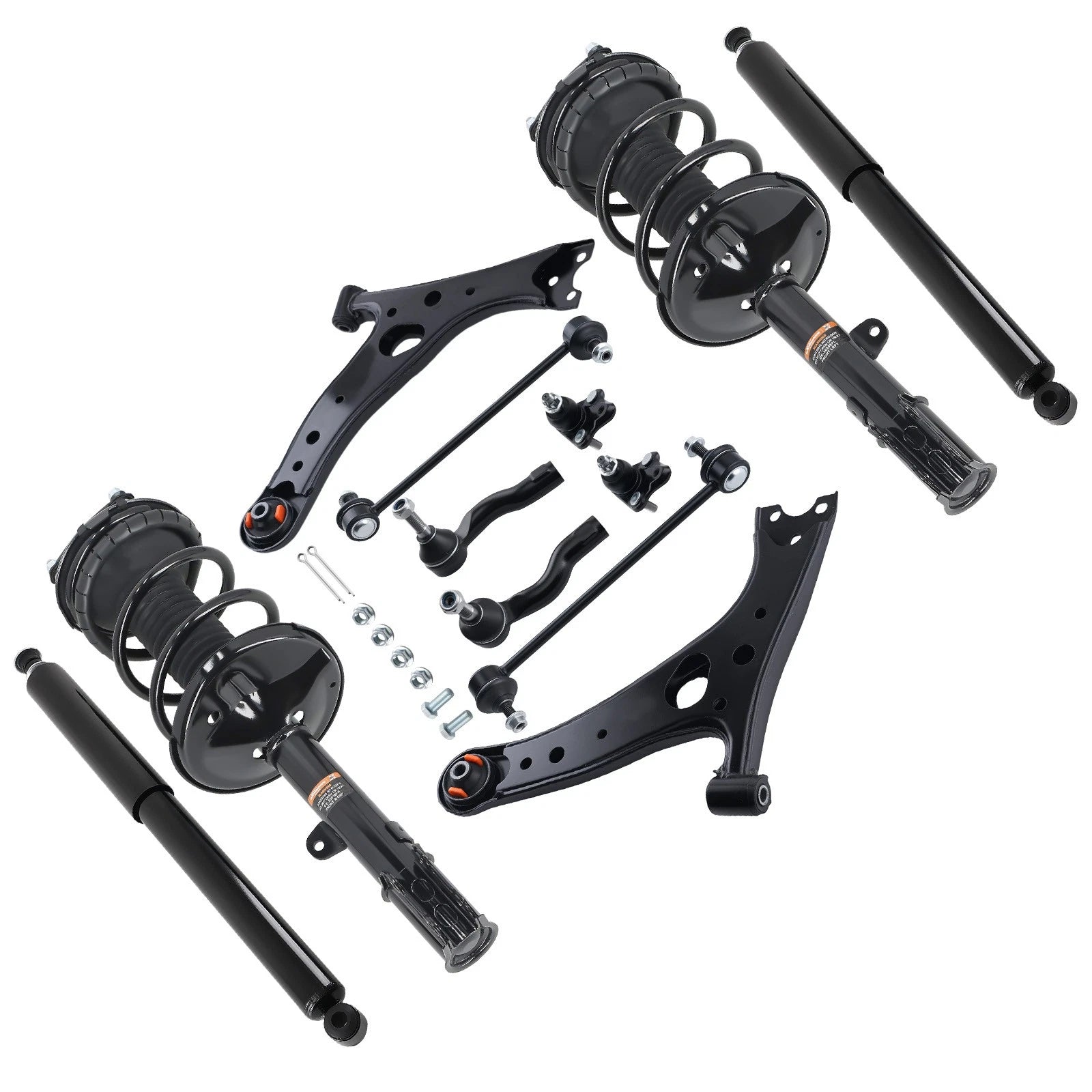 Front Strut Rear Shocks Control Arms Kit for Toyota RAV4 (2001–2005)
