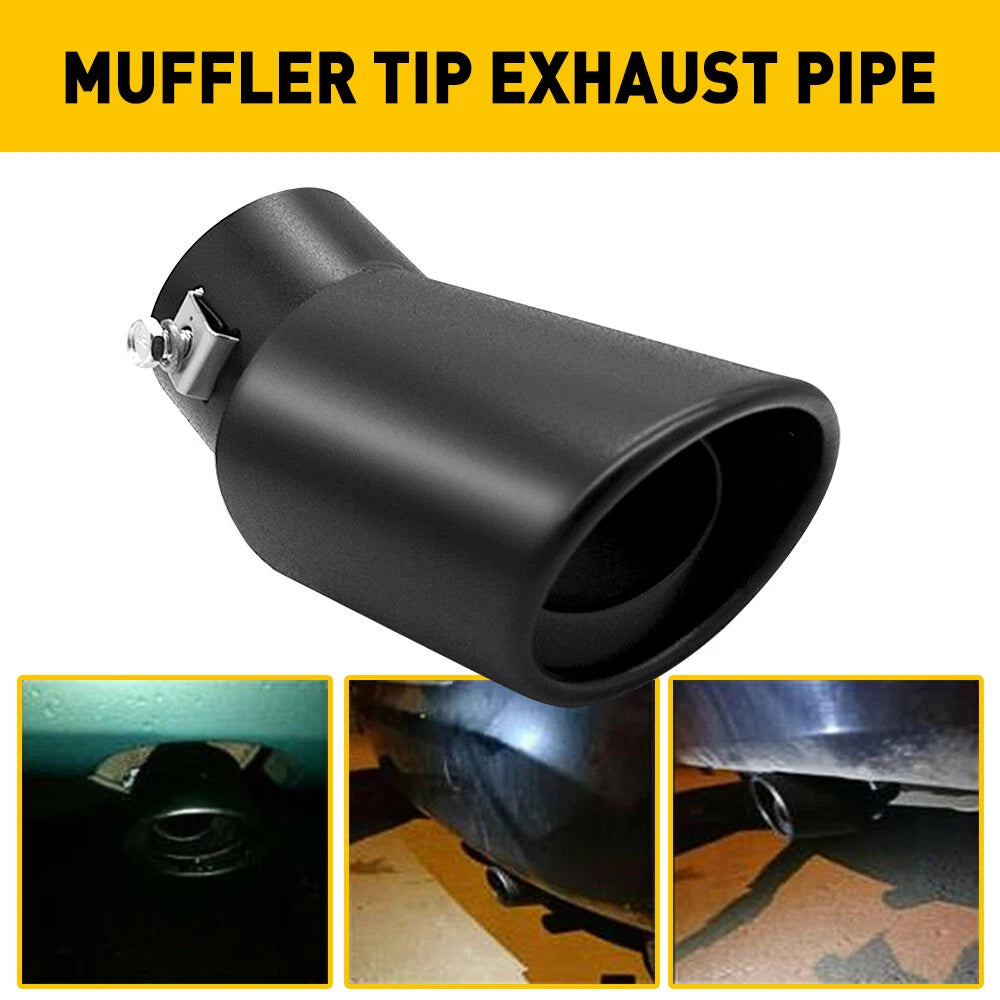 Exhaust Tip for Universal Fit (62mm Matte Black Coated Stainless Steel)
