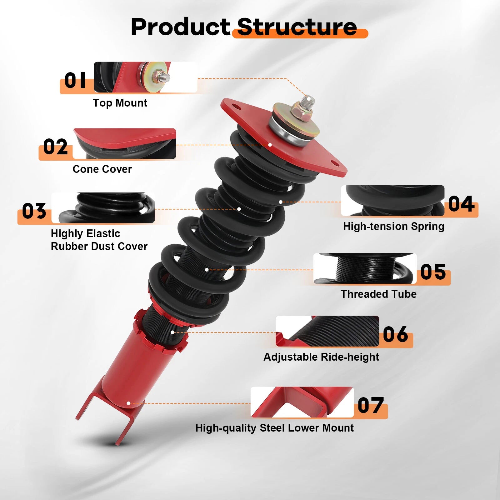 Coilovers for Nissan 350Z Infiniti G35 (2003–2008) Adjustable Height