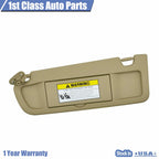 Left Driver Side Sun Visor for Honda Civic (2006–2008) Pearl Ivory