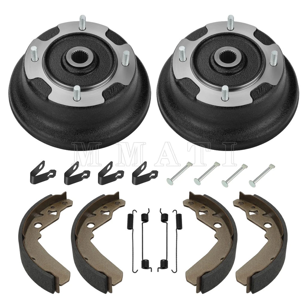 Set of 2 Front Brake Drums & Brake Shoes Kit for Kawasaki Mule SX (2017–2024)