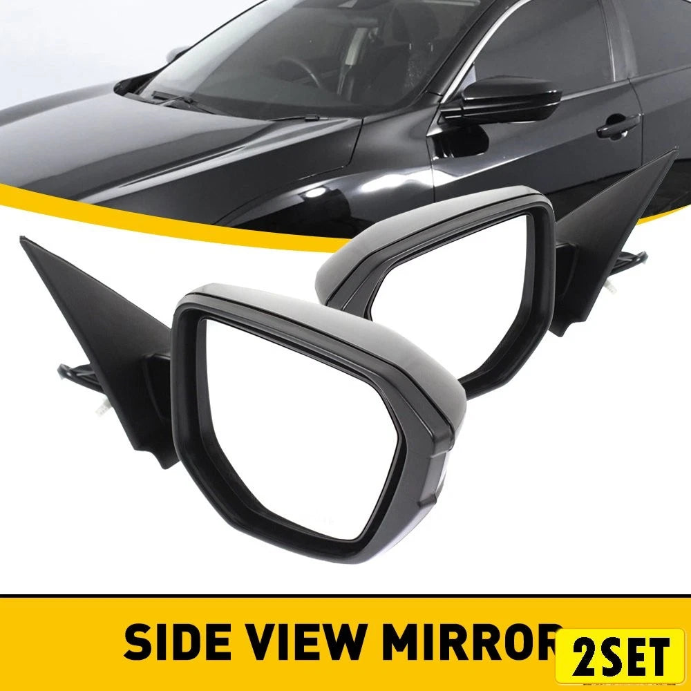 4X Power Adjust Left Right Mirror Glass Manual Fold for Honda Civic (2016–2020)