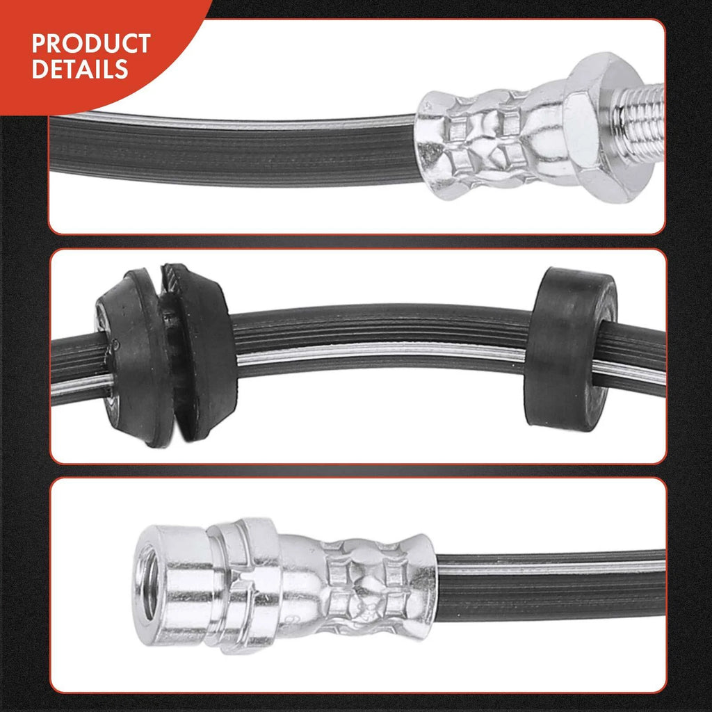 2X Front & Rear Brake Hydraulic Hose for Ford Focus (2000-2004)