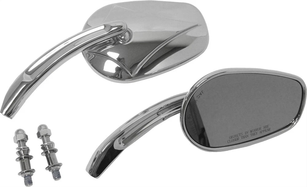 Chrome Arrow Head Side Mirrors for Harley Davidson XG & XL (2014–2017)