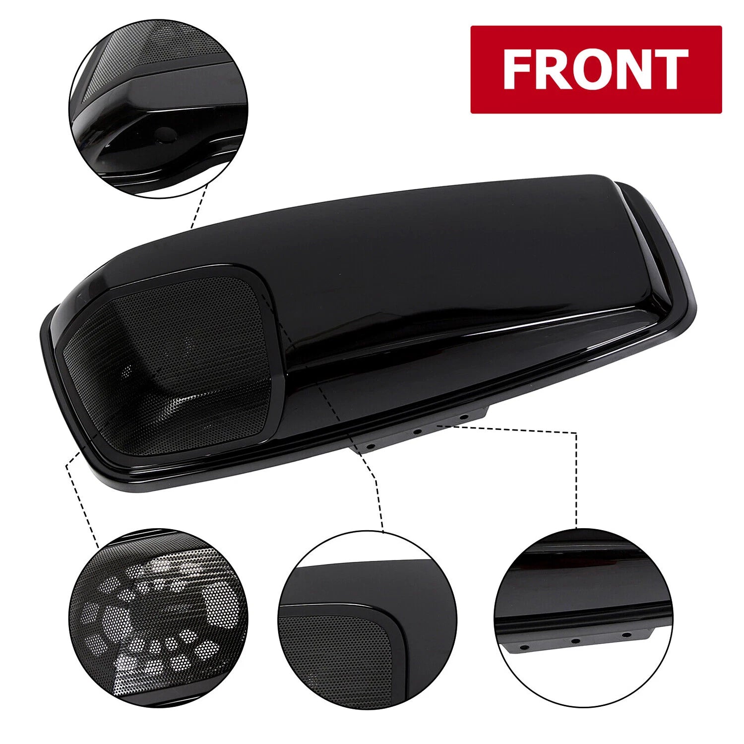 Saddle Bag Lids with 5x7 Speaker Cutouts for Harley Touring Road King Glide (2014–2024)