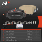 Set of 4 Rear Ceramic Brake Pads for Saturn Astra (2008–2009)