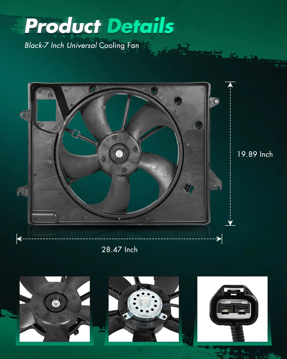 623700 Engine Radiator Cooling Fan for Hyundai Sonata (2015–2017) 2.4L