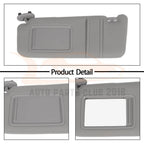 Left Driver Side Sun Visor for Toyota Camry (2007-2011) Gray