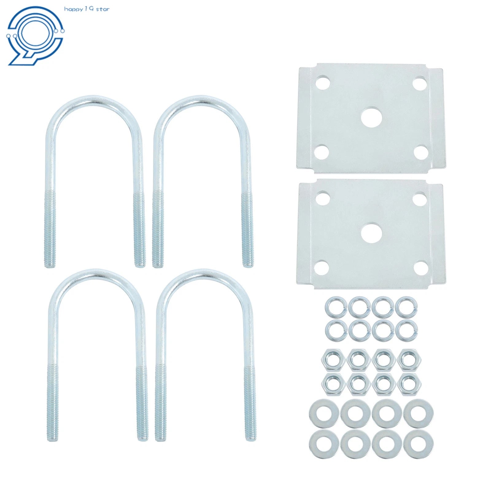 U-Bolt Kit for Trailer Axle (3" x 7-1/2" Diameter)
