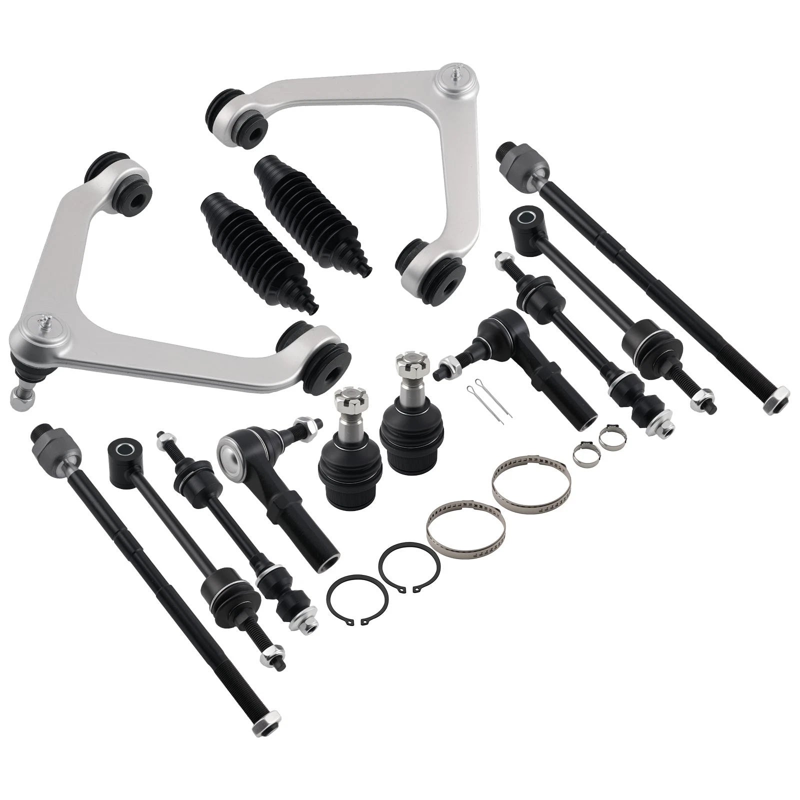 Set of 4 Control Arms Sway Bars Tie Rods for Dodge Ram 1500 2500 3500