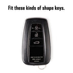 Red Remote Key Fob Case for Toyota Camry Corolla C-HR Prado RAV4 Prius