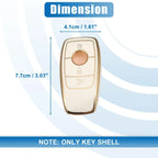 Silicone Smart Key Fob Case Cover for Mercedes-Benz A-Class (2019-2021) White
