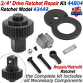 3/4" Drive Ratchet Repair Kit 43449 for Ratchet 44804 (Complete Set of 9)